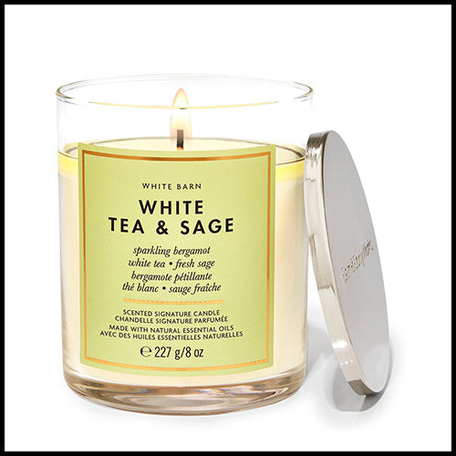 White Tea & Sage Candle 8oz