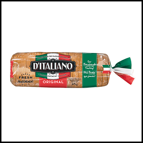 D'Italiano Bread Thick Sliced White 675g