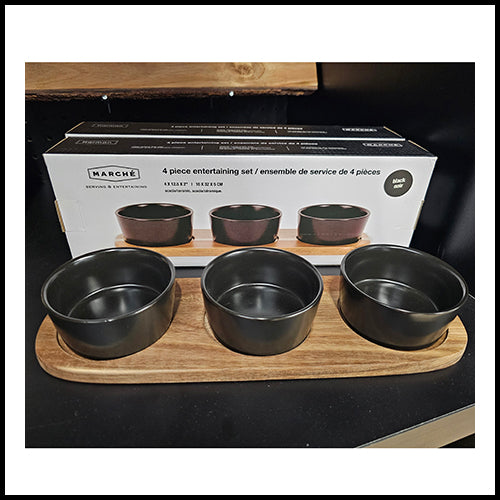 Acacia black Serving Set 4pcs