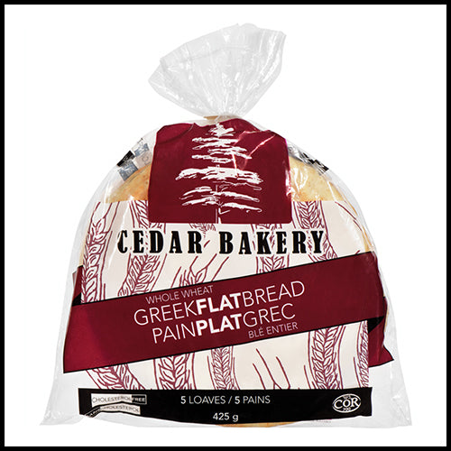 Cedar Bakery Pita Bread Greek Whole Wheat 5pk