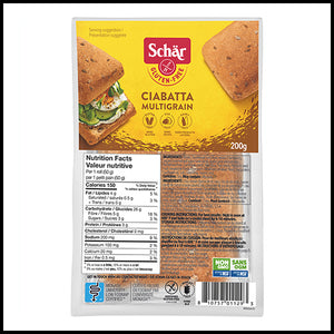 Schar Gluten Free Ciabatta Bread Multigrain 200g