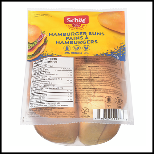 Schar Gluten Free Hamburger Buns White 300g