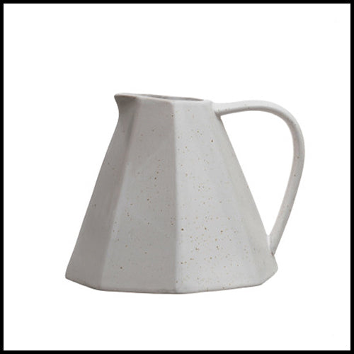 White Stoneware Pitcher