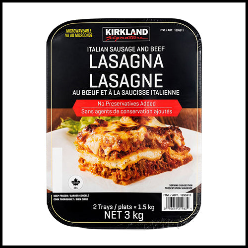 (COSTCO BULK) Kirkland Italian Sausage & Beef Lasagna 2x1.5kg