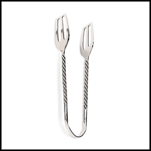 Twist Handle Silver Tongs