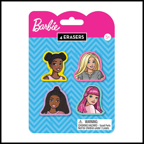 4pk Erasers - Barbie