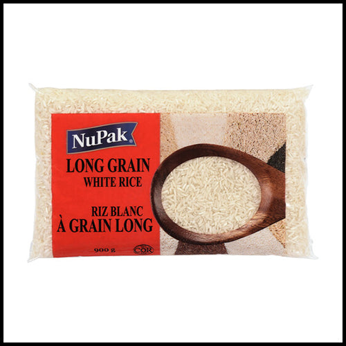 NuPak Long Grain White Rice 900g