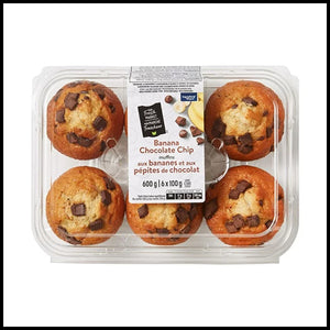 Farmers Market Muffins Banana Chocolate Chunk 6pk