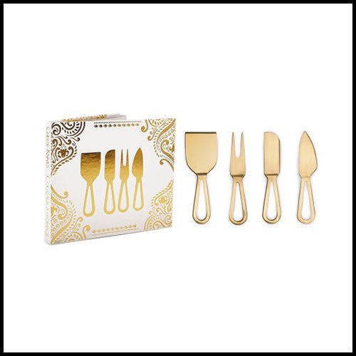 Cheese Knives S/4 Gold