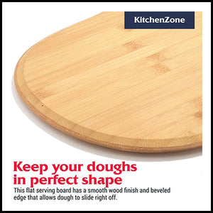 Kitchenzone Bamboo Pizza Peel Board