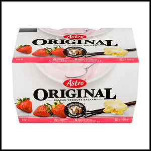 Astro Original Strawberry Delight Vanilla Cream 6% Yogurt 12x100g