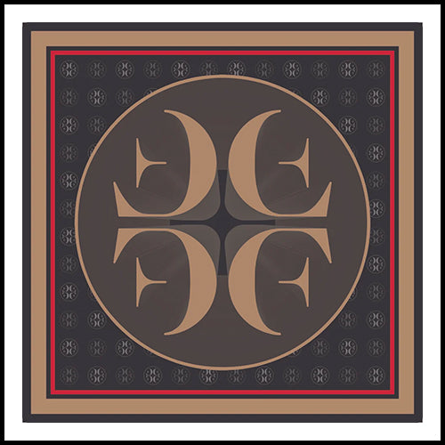 Carlos Ferdinard Le Monogram 90cm Scarf