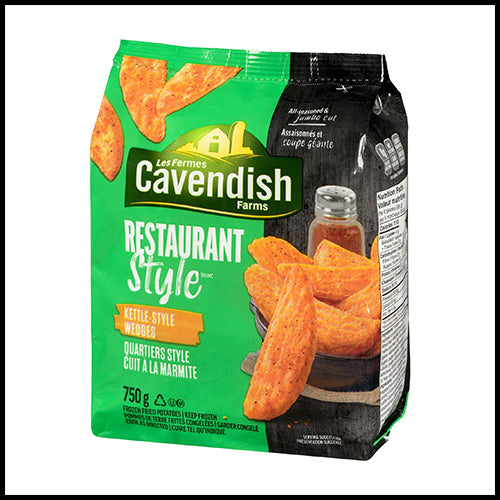 Cavendish Farms All Seasoned Kettle Style Wedges Restaurant Style 750 g