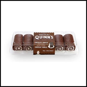 Quinn's Swiss Rolls Chocolate Vanilla 6pk