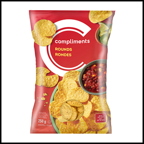 Compliments Yellow Corn Round Tortilla Chips 250g