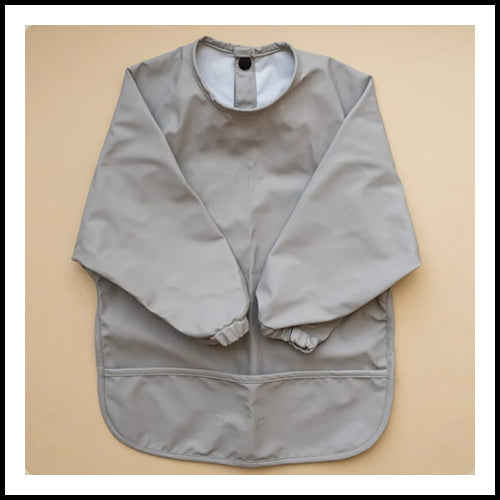 MINIKA Long Sleeve Bib - Stone