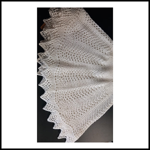 Childrens Handmade Round  Summer White Shawl