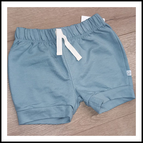 Organic Cotton Shorts - Blue - 2T