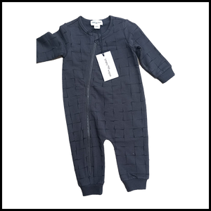 MILES Long Sleeve Sleeper - Charcoal - 9mths