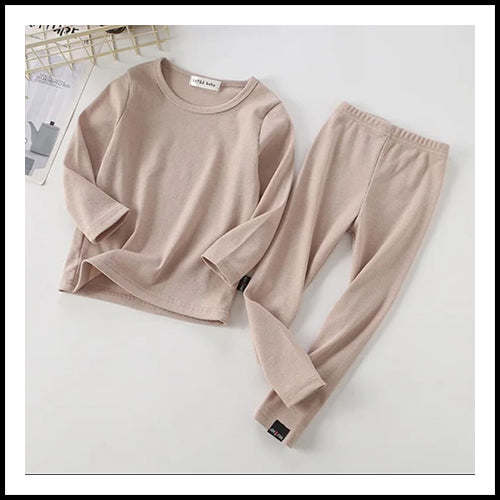 2pc Plain Ribbed Pajamas