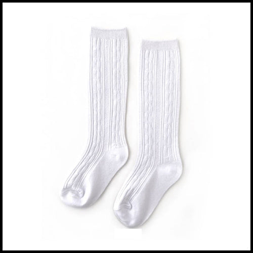 Little Stocking White Knee Sock 7-10Y