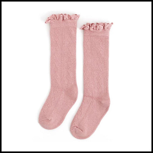 Little Stocking Co Midi Lace Socks - Blush