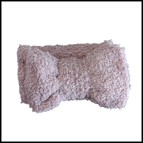 Teddy Bear BIG Bow Bands - Dusty Pink