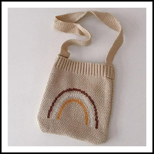 Kids Knitted Rainbow Handbag