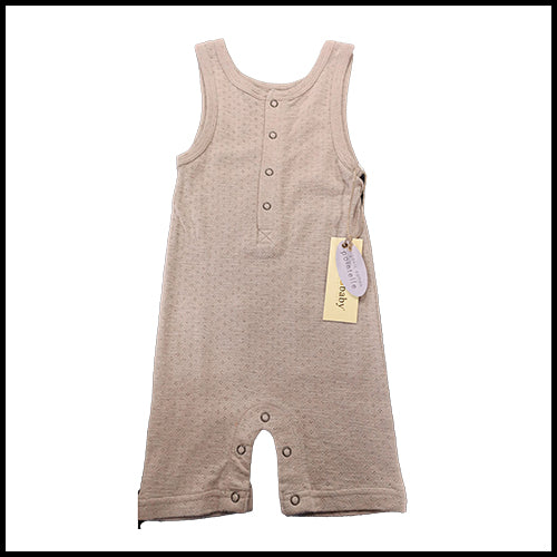 Pointell Sleeveless Romper - Sandcastle - 18-24mths