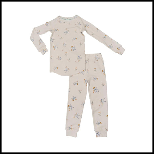 LouLou Lollipop 2Pc PJ Set -Ditsy Floral 4T