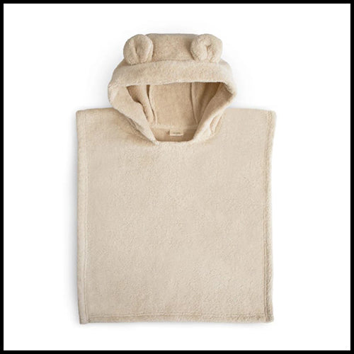 Mushie Bear Poncho Towel -Fog