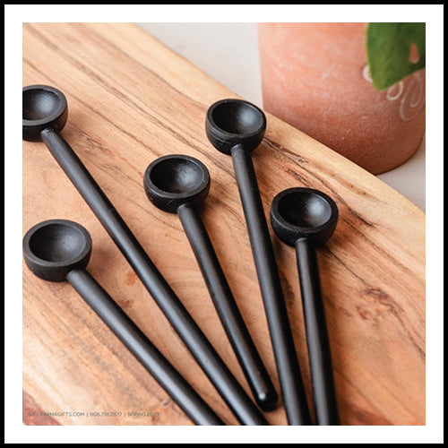 Black Wood Spoons