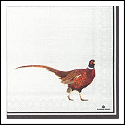 Manor Road Pheasant Luncheon Napkins 20Pk