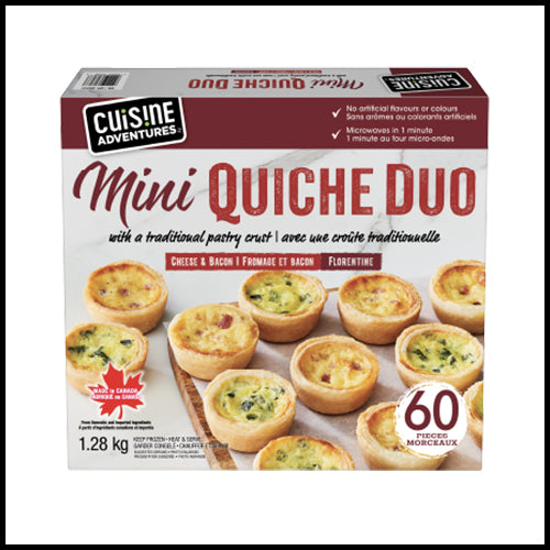 (COSTCO BULK) Quisine Adventures Mini Quiche Duo 1.28kg