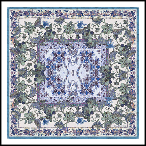 Orla Ermanno Tudor Blue 90cm Scarf