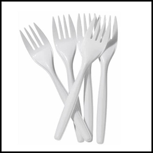 Value+ White Plastic Forks 20ct