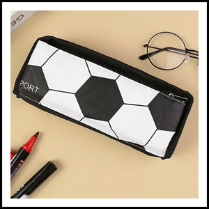 Oxford Cloth Soft Zipper Pencil Case - Soccer