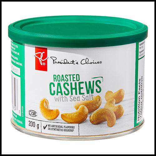 President's Choice Roasted Cashews with Sea Salt 200g