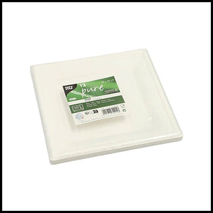 Papstar White Square Paper Plates 20x20cm 12pk