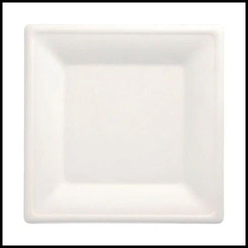 Papstar White Square Paper Plates 26x26cm 12pk