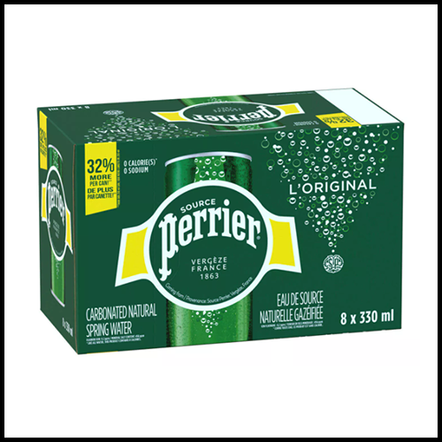 Perrier Carbonated Spring Water 8x330ml