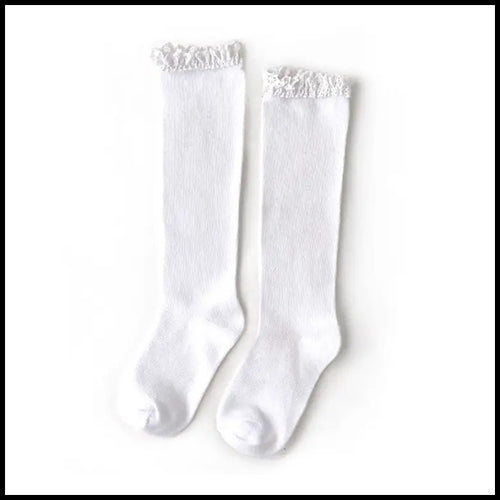 My Little Stocking White Lace Knee Sock 4-6