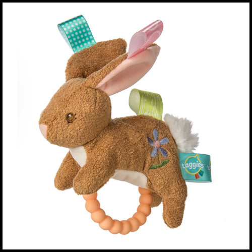 Taggies Harmony Bunny Teether Rattle 6"