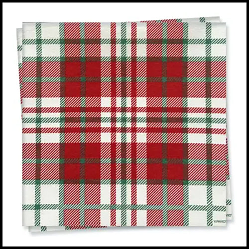 Francoise Paviot Tartan Green Dinner Napkin