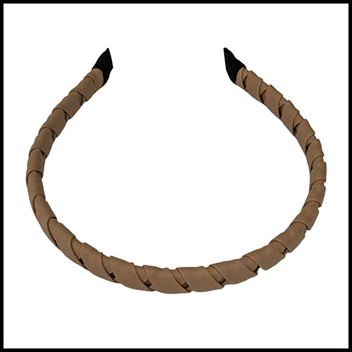 Vivente Wrapped Leather Beige Headband