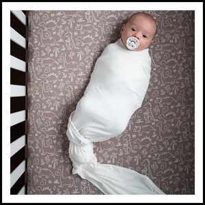 Pip&Phee Bamboo Stretch Swaddles -Cloud White