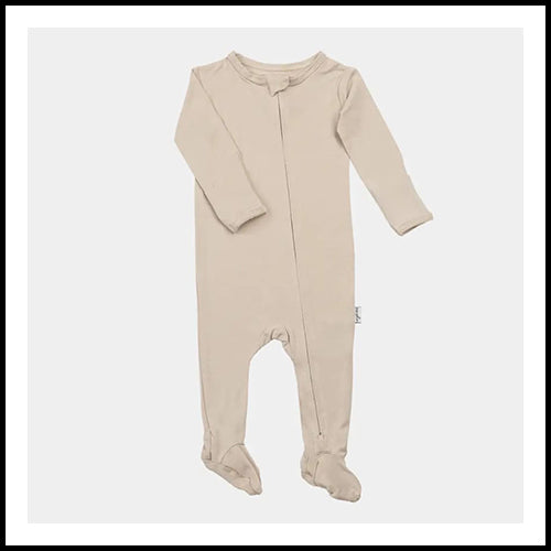 Pip&Phee Bamboo Footed Sleeper Sand  -NB