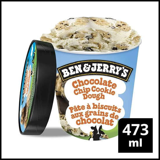 Ben & Jerry's Chocolate Chip Cookie Dough Ice Cream, 473 mL