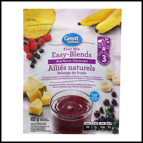 Great Value Easy-Blends Acai Boost Fruit Mix, 400 g