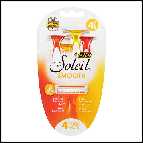 Bic Soleil Smooth Triple Blade Disposable Razors 4ct